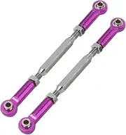 Hohopeti 6pcs Rc Pull Rod Adjustable Turnbuckle Car Racing Rc Front Rear Metal Turnbuckles Rc Vehicle Linkages Rc Car Parts Suspension Rod Racing Car Purple Aluminum Alloy Long