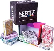 Brybelly Nertz: The Fast Frenzied Fun Card Game - 12 Decks of Playing Cards in 12 Vibrant Colors, Bulk Set of Poker Wide-Size/Regular Index, Plastic-Coated Cards