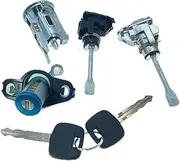Lock Cylinder for Toyota Corolla Matrix 2003-2008, Ignition Switch Door Trunk Lock Cylinder Set 69057-02130/69051-02090