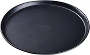 Serving Tray Decorative Tray Serving Platters Trays Breakfast Lunch Dinner Food Pan Plate for Tea Cup Home Kitchen Restaurant Pizza Bread Baking Cooking Coffee Table Tray(Black,S)
