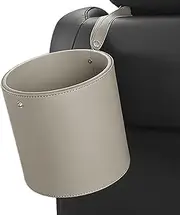 Car Wheelie Bin, Car Rubbish Bin, Car Rubbish Bin Organiser - Large Capacity Storage Bin, Automatic Rubbish Bin, Elegant Faux Leather Rubbish Bin, Cream White. Without Cover, see description,