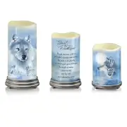 Bradford Exchange Spirit Of The Wilderness Flameless Candle Set by Eddie Le Page