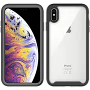 MCC Shockproof Bumper Case iPhone Xs Max Clear Back Cover Apple XsMax [Black]