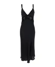 Semi Couture Jacinta Long Dress with Crochet Black