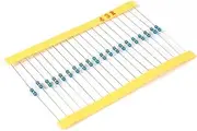 2600pcs Metal Film Resistors Resistor Set 1Ω~10MΩ 0.25W 130 Types 20 Pieces Each Tolerance ±1% Electronic Components Assembly Sorting Kit