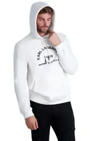 New w Tags Karl Lagerfeld Paris Mens Latitude/Longitude Hoodie Sweatshirt sz XL