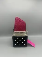 NWT Betsey Johnson XOKISS Lipstick Glitter Crossbody Kitsch Purse
