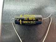 Sprague Black Beauty .02uf 600vdc capacitor 6TMS2
