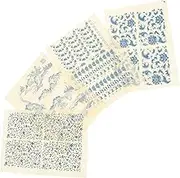 High Temperature Underglaze Paper 4 Sheets of Decorative Pottery Decal Exquisite Transfer Paper Delicate Transfer Decal Sheets Easy to Use