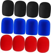 ifundom 12Pcs Mic Covers Reusable Handheld Microphone Windscreen Soft Protective Sponge Covers for Ktv Parties Conference Rooms Stage Performances