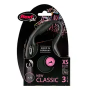 Flexi Classic Retractable Tape Dog Lead Black - 5 Sizes