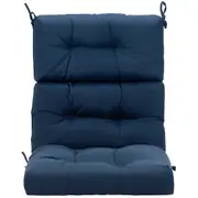 Giantex Patio Chair Seat Pads Cushion w/Non-slip Rope Belts High Back Chair Indoor & Outdoor Blue