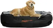 BingoPaw Waterproof Dog Bed XX-Large: Removable Washable Puppy Basket Cushion Scratch Proof Oxford Fabric - Water Resistant Pet Sofa Beds for Extra Large Dogs Black XXL(130X90cm)
