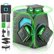 12 Line Laser Level Self Leveling ACTBOT Green 3D Laser 3x360° Swivel Level