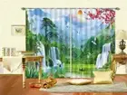 Nice Summer wonderland 3D Curtains Blockout Photo Printing Curtains Drape Fabric