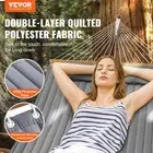 Double Quilted Fabric Hammock 12FT Two Person with Hardwood Bars Detachable
