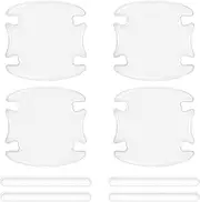 QQWD 8PCS Universal Transparent Car Door Handle Protector Kit, Waterproof PVC Car Door Handle Scratch Protector, Bumper Trim Guard Sticker for Most Cars Handles and Rearview Mirrors