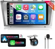 for Toyota Camry 2006-2011 with JBL 8 CORE 4G+64G Car Radio Stereo with Wireless CarPlay Android Auto, 9 Inch 1280 * 720P IPS Touch Screen Android 13 GPS WiFi Bluetooth 32-Band DSP SWC HD Camera