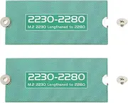 ECSiNG 2PCS M.2 NGFF/NVME Length Extend Adapter 2230-2280 SSD Extension Bracket Card Plate for PC Computer Case 50x22x0.9mm