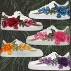 Air Force 1 Custom White Shoes Floral Rose Red Blue Purple Orange Pink All Sizes