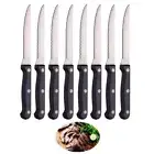8 Set Serrated Stainless Steel 8.5" Steak Knives Cutlery Kitchen Utensil