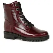 Gabor Flamboyant Womens Ankle Boots Burgundy Patent Uk 5.5