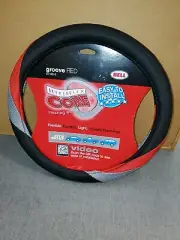 Bell HYPER-FLEX CORE Steering Wheel Cover 97169-9 Groove Red fits 14.5" to 15.5"