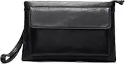 [HAMKVBPR] Men's Clutch Bag Men's Leather Clutch Bag Casual Envelope Business Bag Handbags