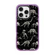 iPhone 16 Pro Impact Case MagSafe Compatible Dinosaur Fossils on Black