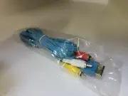 NEW 10 Feet Long Blue Gold Plated AV Audio Video Cable For Playstation 3 PS3