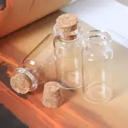 5PCS 5 Sizes Small Glass Bottles with Cork Stopper Tiny Containers Jars Craft