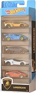 Mattel Hot Wheels 5 Pack Lamborghini Die-Cast Cars, 1:64 Scale, Ages 3+