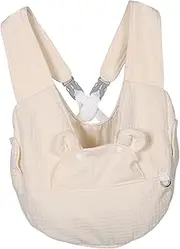 Pet Backpack Chest Bag Dog Travel Bag Dog Carrier Sling Puppy Carrier Purse Cat Swaddle Cotton Beige