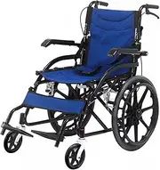 Portable Wheelchairs Honeycomb Cushion Carbon Steel Folding Wheelchair with Double Brake Load 200lb Transport Wheelchair