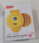 Dash Mini Waffle Maker-Yellow-Honeycomb Shaped Waffles-NIB
