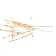 14K Real Gold Filled | Flat Head - Head Pins | Available in two Gauges | 24 Gaug