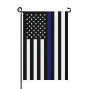 12x18 Inches American Garden Flag,Thin Blue Line Polyester Double Sided