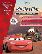 Disney Cars: Subtraction Learning Workbook Level K