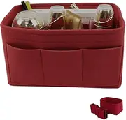 weigav Handbag Organiser 13 L, Felt Cosmetic Bag Organiser for Women, Bag in Bag, Inner Pocket Organiser Insert Pockets Organiser with Removable