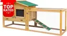 Topet Large Wooden Chicken Coop Rabbit Hutch Outdoor Pet House Run Cage