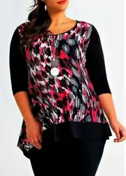 TS TAKING SHAPE plus size S / 16 Red Vibes Top stretch no-iron chic NWT rrp$110!