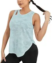 Women's Camouflage Print Sleeveless Gym Shirt Sports Running Vest Sport Fitness TOP