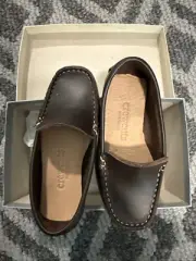 J.Crew Crewcuts Boys - Size 6 , Brown Leather Driving Moccasins Toddler Loafers