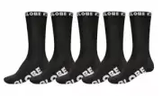 Globe - Blackout Mens Socks Black 5 Pack