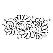 Quilting Full Line Stencil Interlocking ElDorado A3 Reusable for Quilts use Pounce New