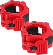Holibanna 25mm Barbell Locking Clips Gym Weight Clips Secure Fitness Barbell Clamps for Weightlifting Spring Collars