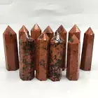 TOP Natural Red obsidian Quartz Obelisk quartz crystal wand Point Healing 1PC