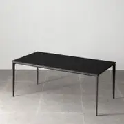 Minimalist Dining Table 1.8 m Premium Porcelain Black/ Iron Grey