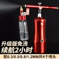 在飛比找樂天市場購物網優惠-免洗噴筆套裝 電動噴槍 噴漆 小型迷你下壺噴筆家具皮革修補漆