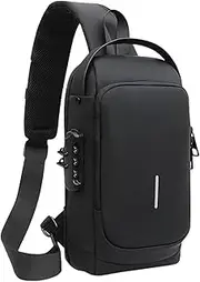 [Generic] New Carbon Fiber Streamline Anti-Theft Sling Bag, Sling Bag USB Charging Portable SlingBackpack, for Travel Gym Sports